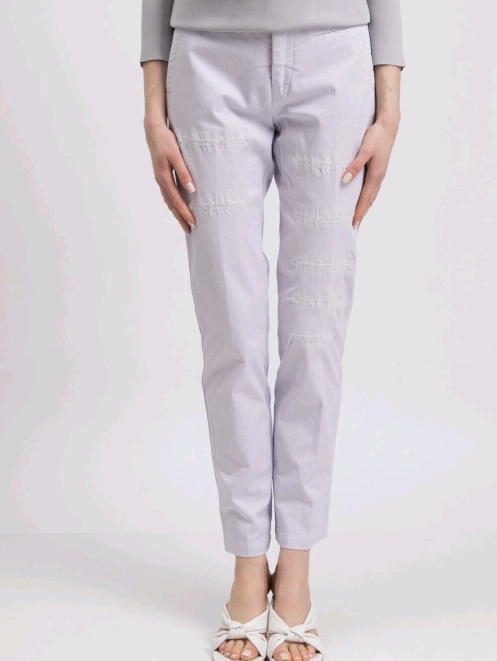 RRP €135 TRES CHIC S.A.R.T.O.R.I.A.L Light Lavender Trousers Pants